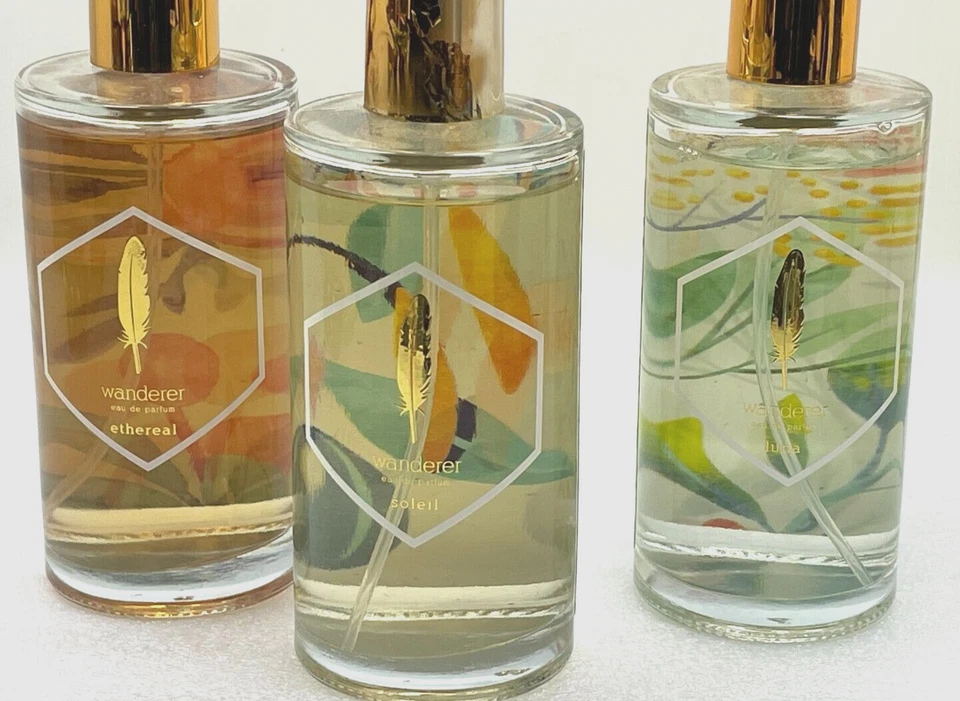 JUEGO DE 3 WANDERER Eau De Parfum - Ethereal Luna Soleil TODOS 3,3 oz COMO ESTÁN Foto 2 de 4