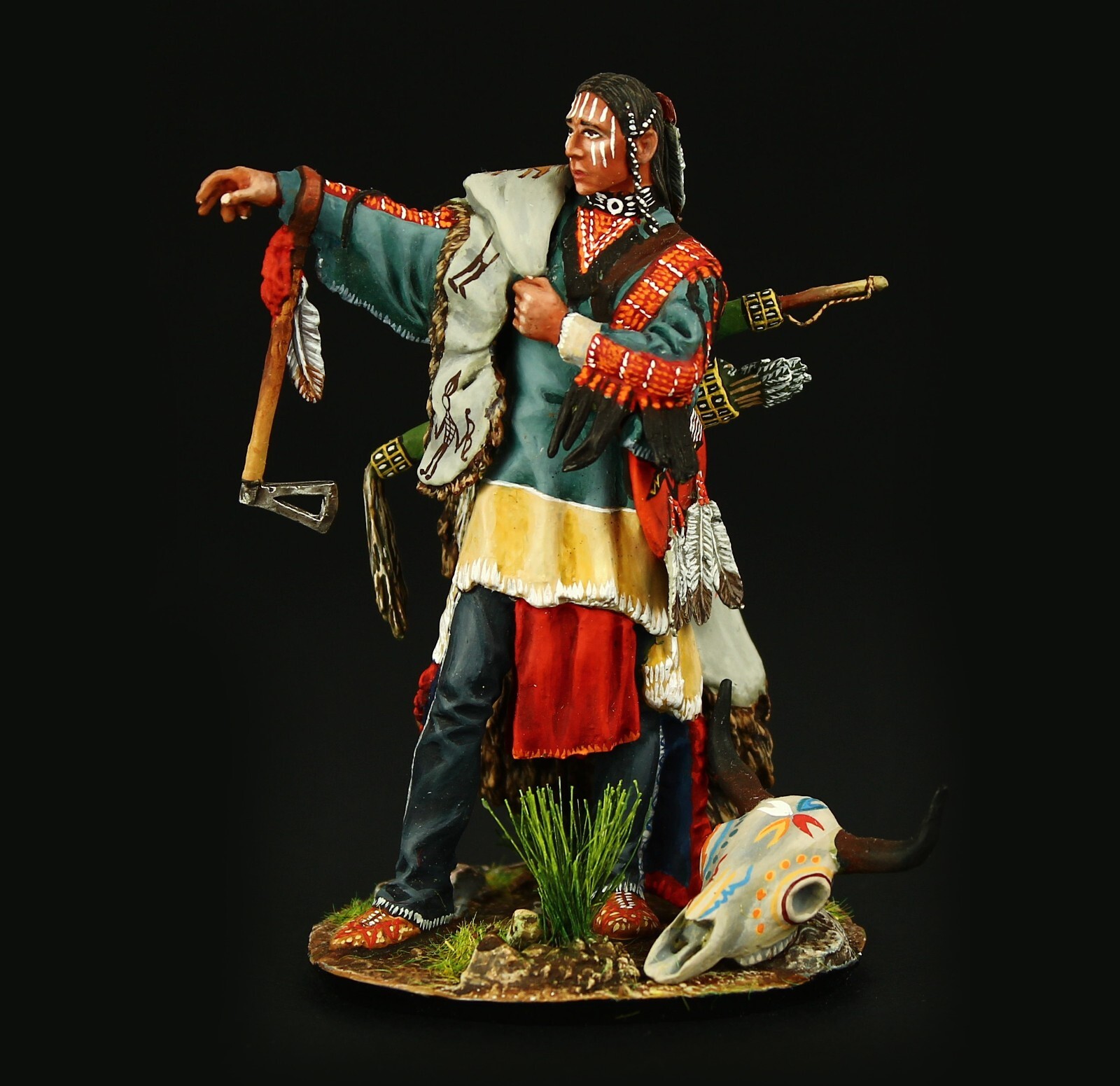 Tin soldier Collectible Noble Sioux Warrior American natives