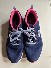 Skechers COMFY WAVE / Woman's / Arch Fit / Machine Washable / NAVY-HOT PINK 8.5