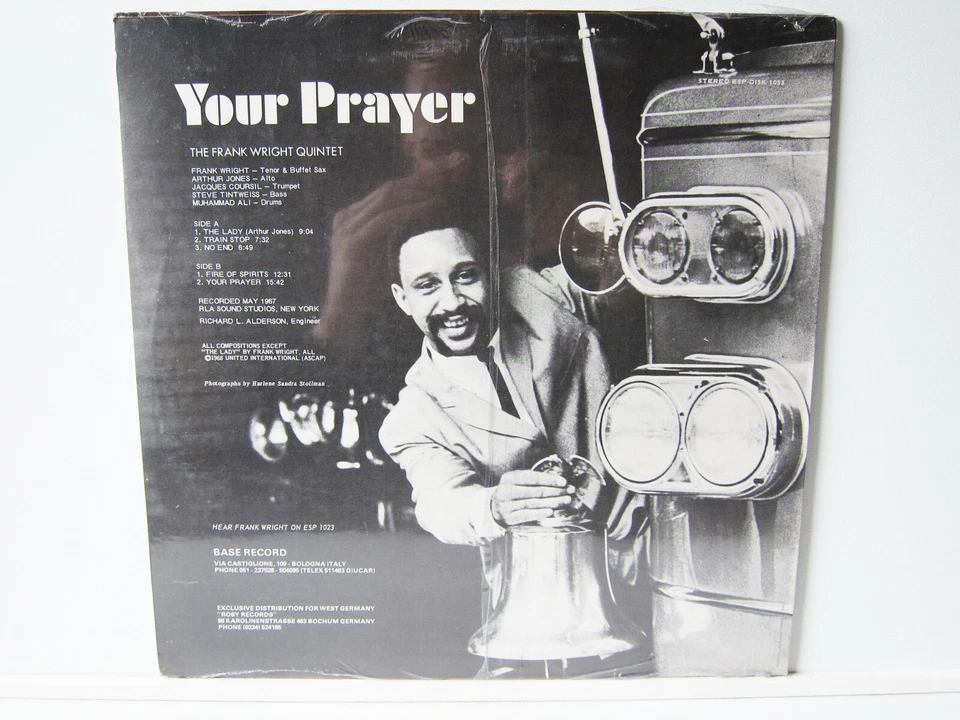 FRANK WRIGHT - Your Prayer – ESP DISK Base Record LP – STILL FACTORY SEALED ! - Image 2 of 2