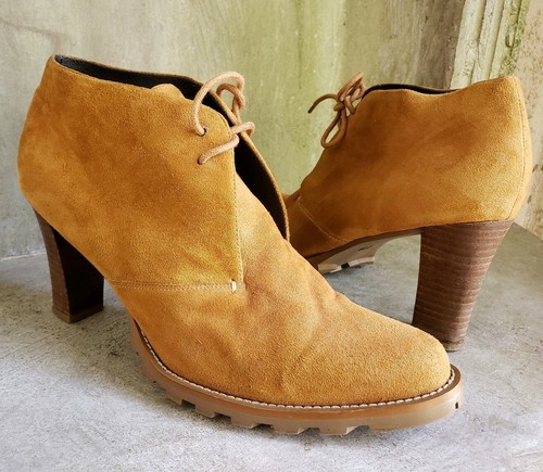 MOSSIMO tan leather heeled lace up 