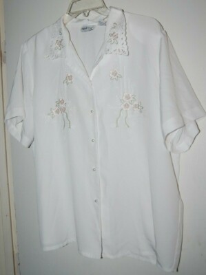 Pure Cotton Printed Button Through Blouse | SOFT WHITE | Blouses | M&S JE