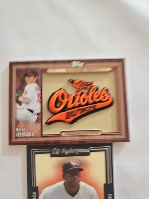 2011 Topps Koji Uehara Orioles & 2012 Jermey Hellickson Relic Tampa Bay Patches