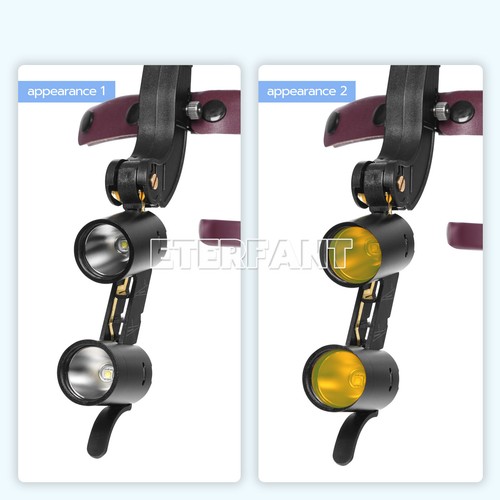 ETERFANT 3,5X Dental Chirurgisches Stirnband Binokular Lupen 5W LED Stirnlicht 2 LEDs - Bild 5 von 23
