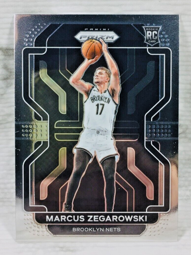2021-22 PANINI PRIZM BASKETBALL #300 MARCUS ZEGAROWSKI RC ROOKIE CARD (NETS)