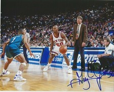GREG ANTHONY Signed 8 x 10 Photo NEW YORK KNICKS Basketball UNLV Vintage NBA