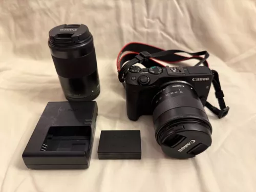 Canon EOS M3 Mirrorless Camera With 18-55 and 55-200 lenses 