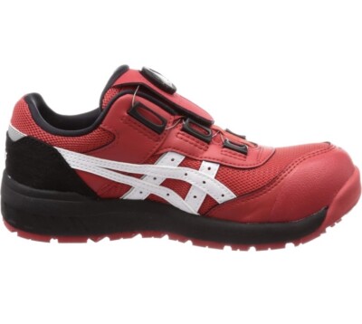 安全靴 WINJOB CP209 BOA CLASSIC RED/WHITE ASICS Safety Shoes Winjob CP209 BOA WIDE Red White Working Shoes