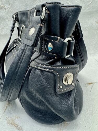 Borsa tote vintage Wilson’s in pelle nera con accenti argento stampa ghepardo BELLA - Foto 4 di 23