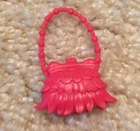 Vtg Barbie doll purse ruffle accessory Fashionista fashion FEVER fringe pink EUC