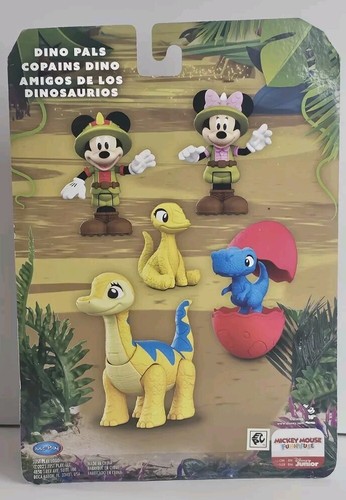Disney Junior MICKEY DINO SAFARI PALS 5 Figure Pack Minnie Baby Dinosaurs New! - Picture 2 of 7