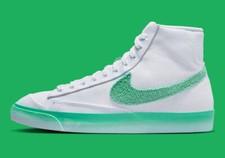 Women's Nike Blazer Mid '77 Green Fade White Spring Airbrush FJ4547-100 sz 6