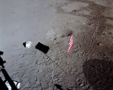 APOLLO 14 AMERICAN FLAG FROM LUNAR MODULE 8x10 GLOSSY PHOTO PRINT