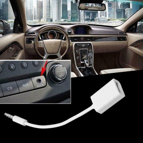 3.5mm Male Audio AUX Jack Plug to USB 2.0 Female Converter гμ Cords K1A8 D3P7