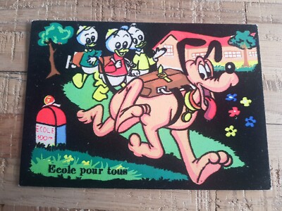 Postkarte Filz Walt Disney Vintage 