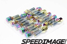 Z Racing Neo Chrome Lug Bolts 14x1.5mm 28mm Length Cone Seat For Audi Z Racing Neo Chrome Lug Bolts 14x1.5mm 28mm Length Cone Seat For Audi