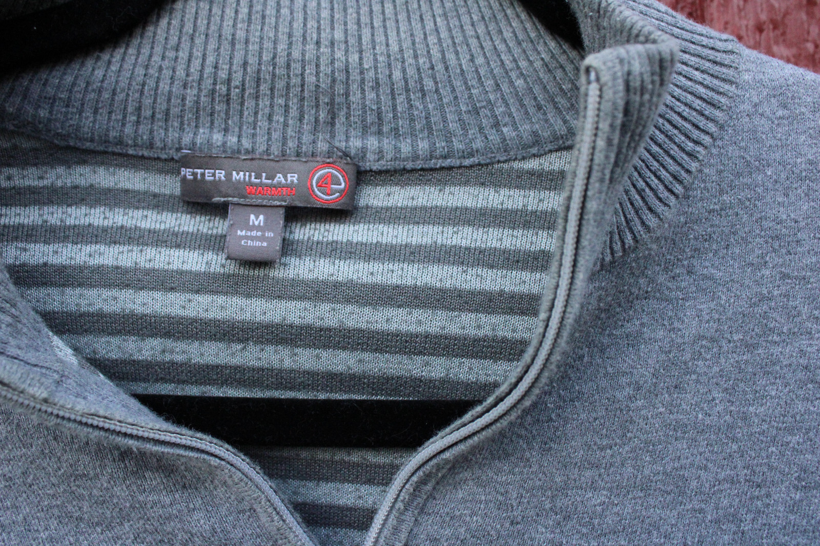 Peter Millar Warmth quarter zip pullover Gray Swe… - image 3