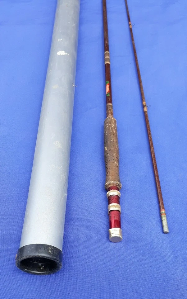 Genial años 50 de colección Wright & McGill No. Caña de fibra de vidrio para pesca con mosca 3A 8 1/2" 2 piezas Foto 2 de 4