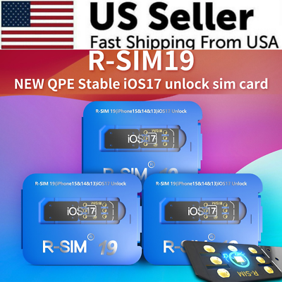 R-SIM19 NEW QPE Stable Unlock SIM Card For iPhone 15 Plus 14 13