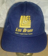 Vtg Lee Brass "World's Largest Brass Foundry" Advertising Snapback Usa Made