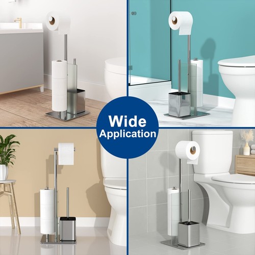 Toilettenpapierhalter Stehend mit WC Bürste - Toilettenbürste und Klorollenha... - Bild 7 von 7