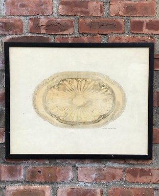 C1870 Original Gustave Keller Orfevre Paris Silver Platter Illustration Drawing