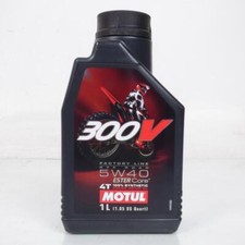 Lubrifiant, Huile MOTUL 300V 5W40 100% synthèse moteur 4T bidon 1L pour moto