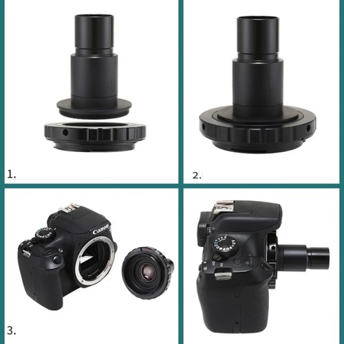8X Stereo Microscope DSLR Camera Connect Adapter 30mm Canon EOS Nikon Mount Ring - Picture 7 of 7