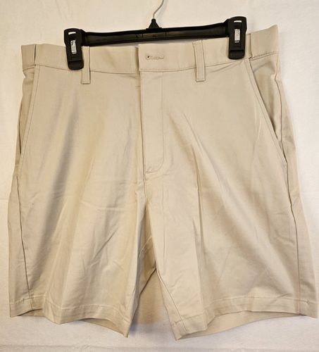 Croft and Barrow Comfort Shorts Men's 34 Beige Stretch Comfort Waist Flat NEW