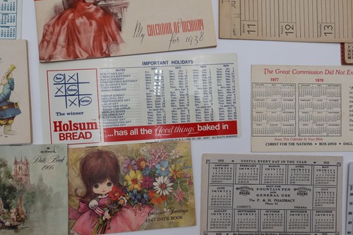 calendar lot miniature card ink blotter pocket vintage ad planner - Picture 6 of 9