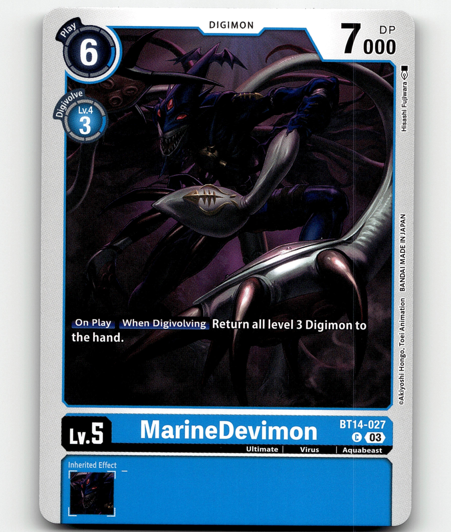 Digimon CCG MarineDevimon BT14-027 C - Blast Ace | eBay