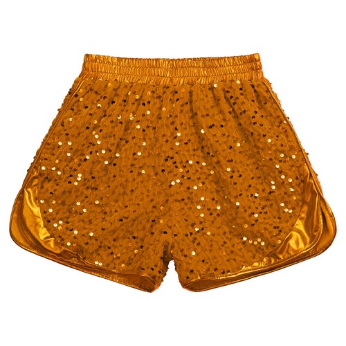 Kids Girls Costume Sides Slit Dancewear Jazz Shorts Teens Sequins Hip Hop Booty - Picture 44 of 90