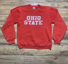 Vintage Russell Athletic Ohio State Sweatshirt Men's S Red USA made 90s 80s