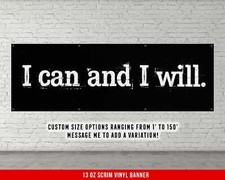 Motivational Vinyl Banner - Home Gym Wall Decor for Weightlifting Fitness