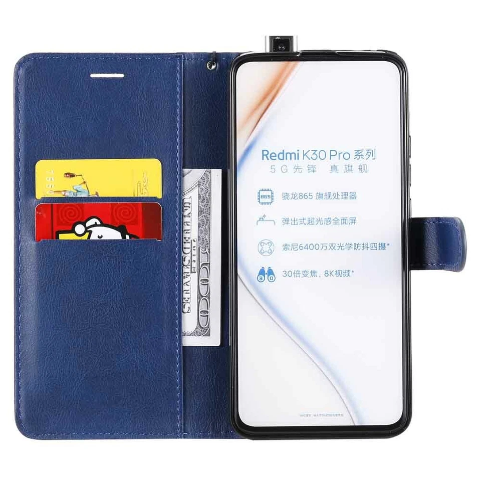 For Xiaomi Poco X3 NFC F2 Pro F1 Redmi Note 9 Pro Wallet Flip Leather Case Cover - Image 4 of 4