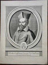 NICOLAS COEFFETEAU 1574-1623 CHATEAU DU LOIR PREACHER ENGRAVING 18TH CENTURY PORTRAIT