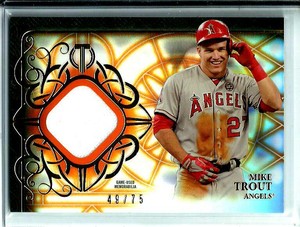 mike trout game used jersey