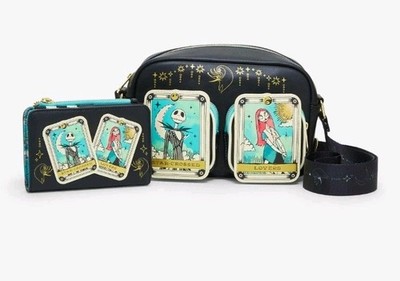 Loungefly Nightmare Before Christmas Star Crossed Lovers Tarrot CardBag & WALLET