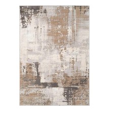 Modern Greige Area Rug – 160x230cm, Stain Resistant, Water Repellent