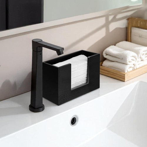 Dispenser Asciugamani di Carta da Banco Nero Porta Asciugamani di Carta Bagno WC Woo... - Foto 3 di 7