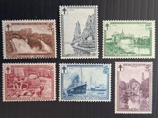 SCARCE 1929- Belgium set of Anti-Tuberculosis postage stamps Mint SG552-7