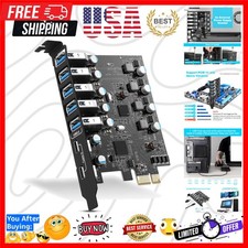 PCI-E to USB 3.0 7-Port2X USB-C - 5X Type-A Expansion Card,PCI Express USB Ad...