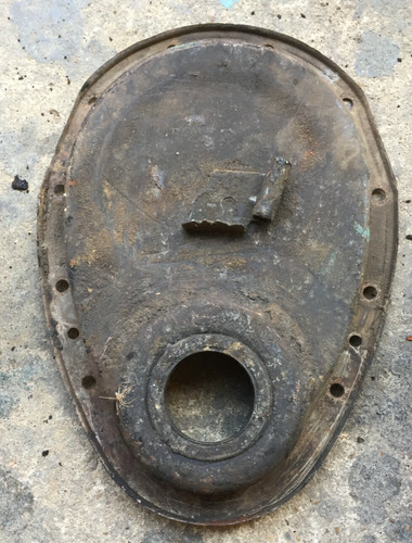 1960s 1970s 1980s GM SBC 350 305 steel timing cover OEM Chevrolet 327 283 V8 70s