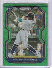 2021 Panini Prizm Green Wave Prizm RC #29 Taylor Trammell Seattle Mariners