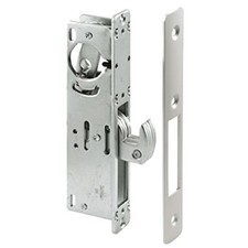 Cuerpo de bloqueo de perno de gancho de 1-1/2 pulgada de estilo estrecho con placas frontales puerta corredera de aluminio