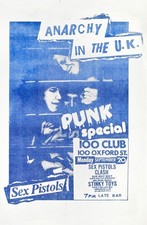 SEX PISTOLS 1976 11x17" concert poster (reproduction)