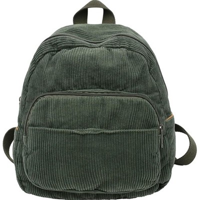 Damen Rucksack Cord 10 Liter Klein Wandern Schule Travel Grün