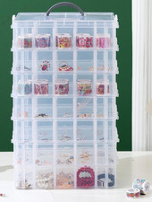 7-Tier Craft Storage Organizer,Bead Organizer Box with 70 Adjustable Compartment