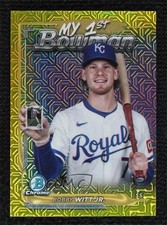 2024 Bowman Chrome My 1st Mega Box Yellow Mojo Refractor 70/75 Bobby Witt Jr b4d