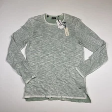 Buffalo David Bitton Shirt Men’s Large Granite Green Long Sleeve Tee NEW